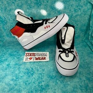 Globe Dimension Men’s Red White High Top Skate Shoes Sneakers Size 9.5